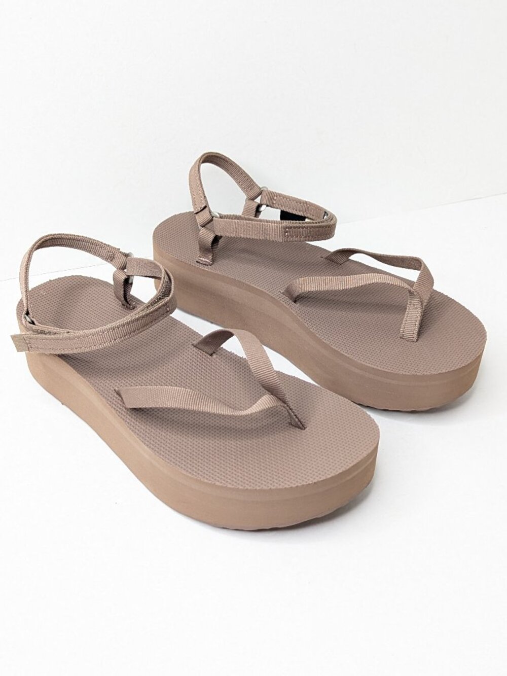 Teva Flatform Slim Platform Sandals Brown Womens 10